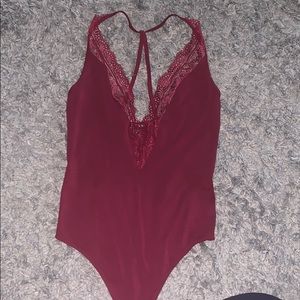 Low cut lace bodysuit